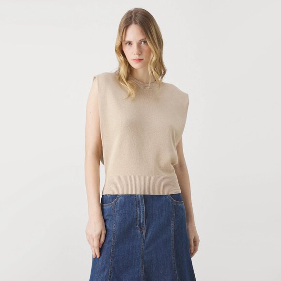 Vanessa Bruno "Cassandra" Knit Top in Beige, size Small - Picture 1 of 11